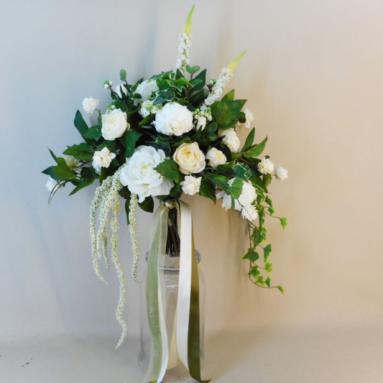 Loweswater Faux Flowers Wedding Bouquet Cream Artificial Wedding Flowers
